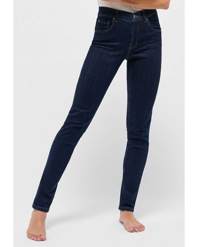 ANGELS Slim-fit- Jeans Skinny Power Stretch Denim mit Label-Applikationen - Blau