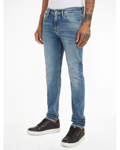 Calvin Klein Calvin Klein -fit-Jeans SLIM TAPER in klassischer 5-Pocket-Form - Blau