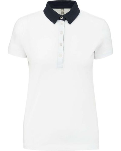Kariban Polo T-Shirt Lady-Fit Poloshirt Polohemd Oberteil - Weiß