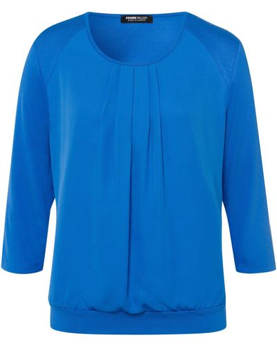 FRANK WALDER Blusenshirt mit doppeltem Vorderteil - Blau