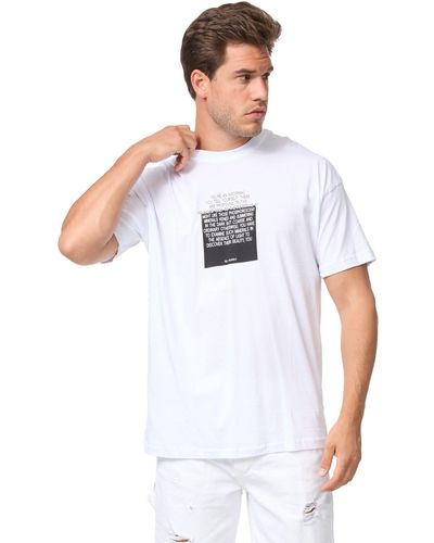 DENIM HOUSE OVERSIZED - mit lässigem Druck Ultra Heavy Tee T-Shirt - Weiß