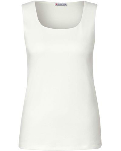 Street One T-Shirt Style Gania carre neckline - Weiß