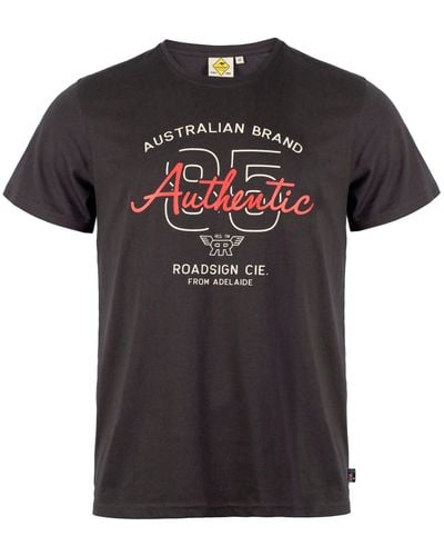 ROADSIGN australia T-Shirt Authentic (, 1-tlg) mit markantem Logo-Aufdruck - Schwarz