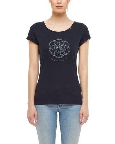 Ragwear Print-Shirt Florah Mandala Organic - Blau
