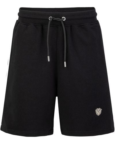 19V69 Italia by Versace Shorts PEPE Sweatshorts mit Logo-Patch (S-3XL) - Schwarz