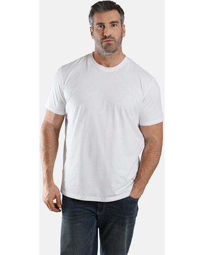Charles Colby T-Shirt EARL BOON leger und schlicht (2er-Pack) - Weiß