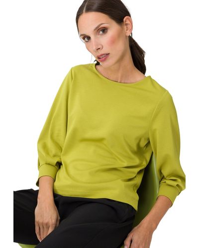 Zero Sweatshirt mit Dreiviertelarm (1-tlg) Plain/ohne Details - Grün
