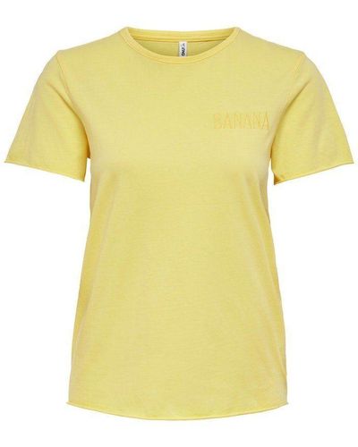 ONLY Rundhalsshirt Shirt - Gelb