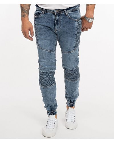 Rock Creek Tapered-fit- Jeans Jogger-Style RC-2182 - Blau