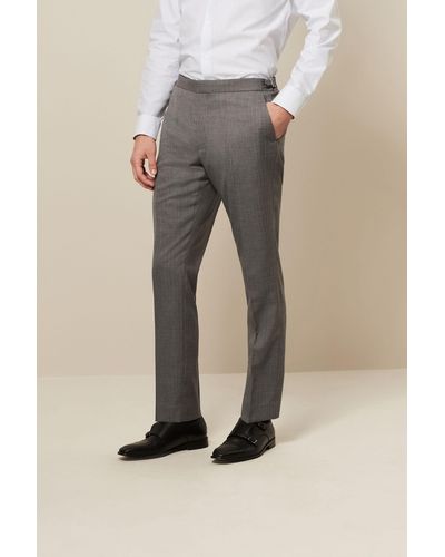 Next Anzughose Slim Fit Anzug mit Struktur: Hose (1-tlg) - Grau
