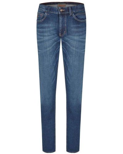 Hattric 5-Pocket-Jeans uni (1-tlg) - Blau