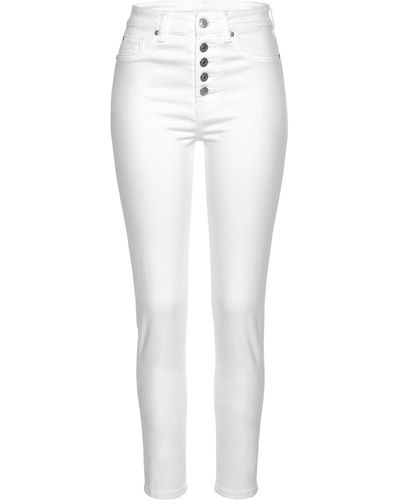 Buffalo High-waist-Jeans mit modischer Knopfleiste - Weiß