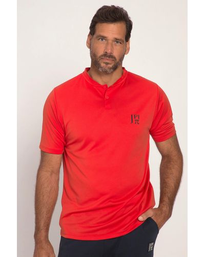JP1880 T-Shirt Funktions-Henley Halbarm QuickDry - Rot