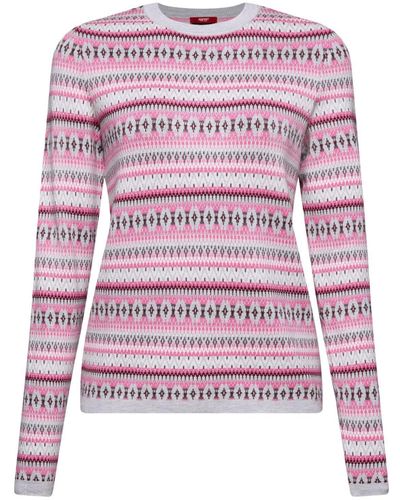 Edc By Esprit Rundhalspullover Sweaters - Pink