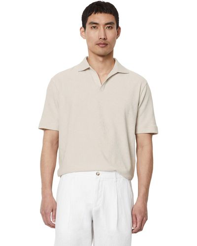 Marc O' Polo Poloshirt aus flauschiger Bio-Baumwolle - Weiß