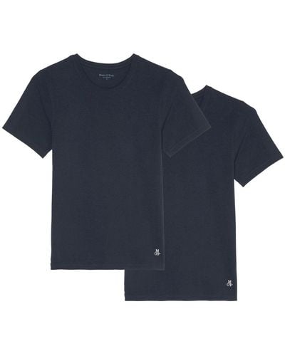 Marc O' Polo T-Shirt Essentials (2-tlg) unterziehshirt unterhemd kurzarm - Blau