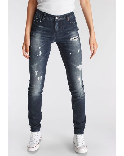 Alife & Kickin Low-rise-Jeans Laser SLIM-FIT NolaAK NEUE KOLLEKTION - Blau