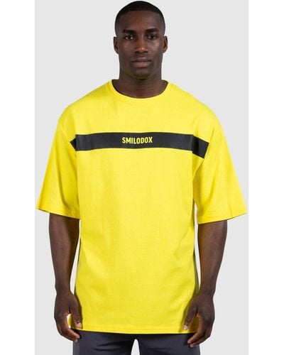 Smilodox T-Shirt Gus Oversize, 100% Baumwolle - Gelb
