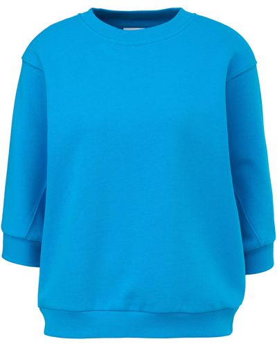 comma casual identity Sweatshirt mit weiten 3/4-Ärmeln - Blau