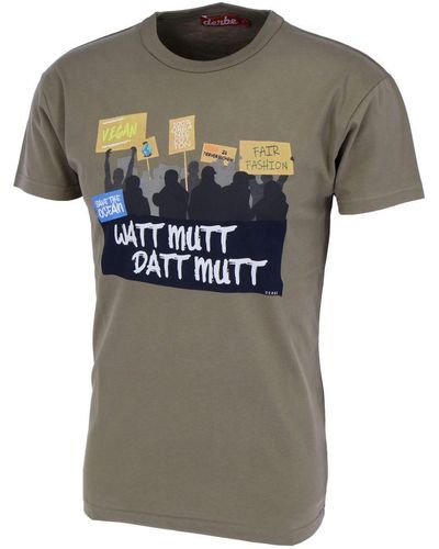 Derbe Print- Watt Mutt T-Shirt - Grau