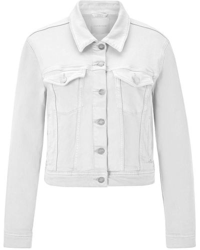 Rich & Royal Outdoorjacke coloured denim jacket, white - Weiß