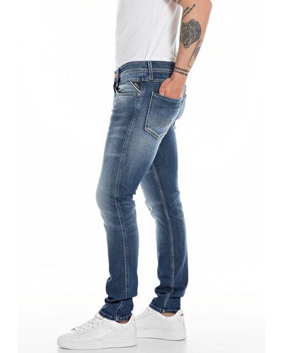 Replay Slim-fit-Jeans ANBASS HYPERFLEX BIO - Blau