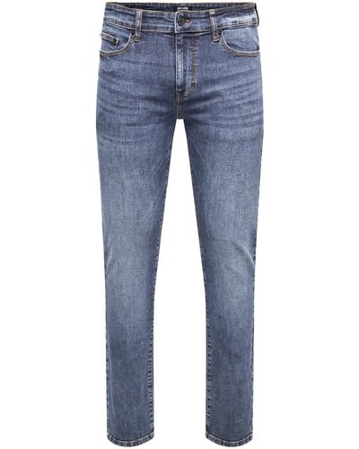 Only & Sons Jeans Slim Fit Denim Pants 7140 in Hellblau