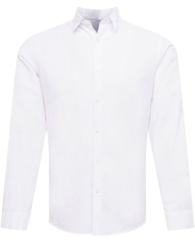 SELECTED Langarmhemd (1-tlg) - Weiß
