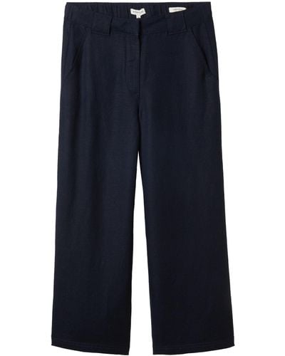 Tom Tailor Jerseyhose culotte linen pants - Blau