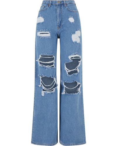 2Y Premium Bequeme Carla Loose Fit Jeans (1-tlg) - Blau