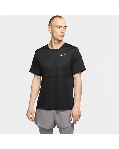 Nike Laufshirt Breathe Men's Running Top - Schwarz
