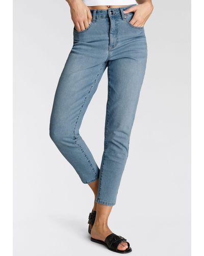 Tamaris Mom-Jeans mit hohem Bund - Blau