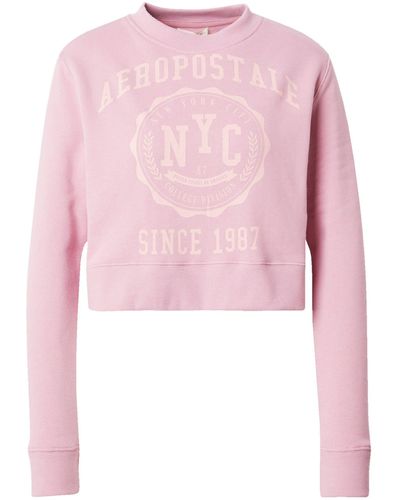 Aéropostale Sweatshirt (1-tlg) Plain/ohne Details - Pink