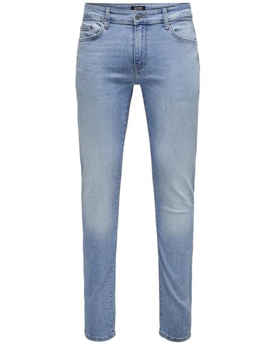 Only & Sons 5-Pocket- Jeans Loom lange Hose (1-tlg) - Blau