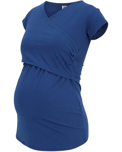 Bebefield T-Shirt Sia (1-tlg) Drapiert/gerafft, Wickel-Design - Blau