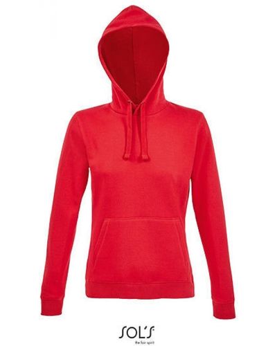Sol's Kapuzenpullover Sweat Women ́s Hooded Sweatshirt Spencer - Rot