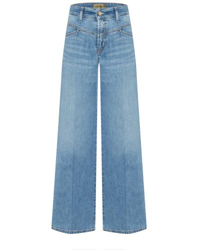 Cambio Regular-fit-Jeans Aimee seam cropped - Blau