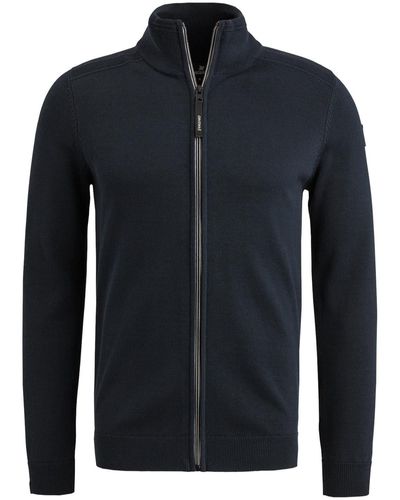 Vanguard Strickjacke Zip jacket cotton modal - Blau