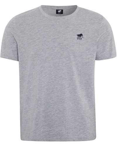 Polo Sylt T-Shirt mit gesticktem Logo-Symbol (, 1-tlg) - Grau