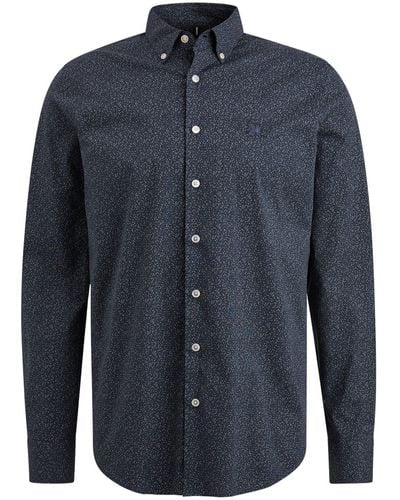 Vanguard T- Long Sleeve Shirt Print on poplin - Blau