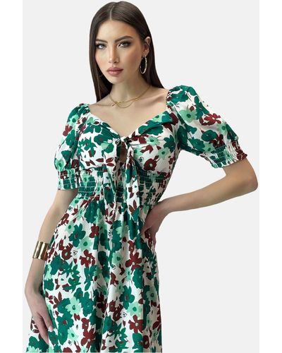 Elara Abendkleid Sommerkleid (1-tlg) - Grün