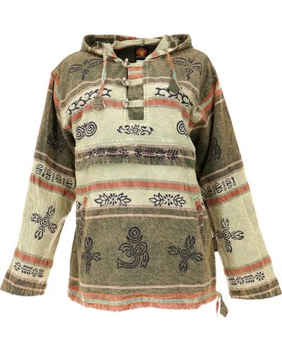 Guru-Shop Sweater Goa Kapuzenshirt - Grün