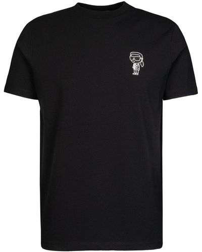 Karl Lagerfeld T-Shirt mit Logo (1-tlg) - Schwarz
