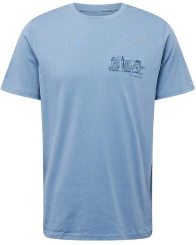 Knowledge Cotton T-Shirt (1-tlg) - Blau