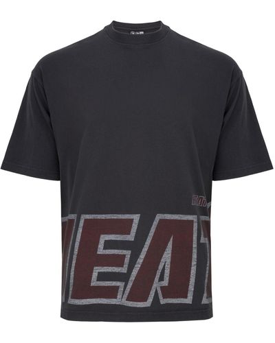 KTZ Print-Shirt Oversized WASHED Miami Heat - Schwarz
