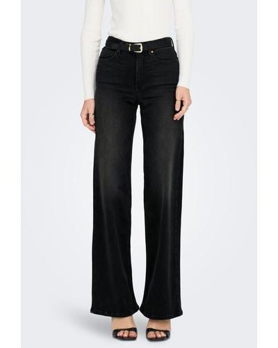 ONLY High-- Skinny Fit Jeans Regular Waist Stretch Denim Hose ONLWAUW 6194 in Schwarz