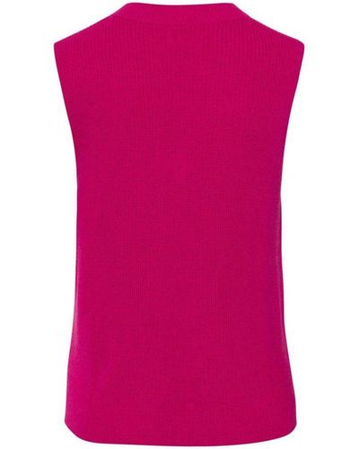 Brax Strickjacke uni passform textil (1-tlg) - Pink