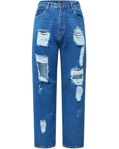 Nasty Gal Weite Jeans (1-tlg) Weiteres Detail - Blau