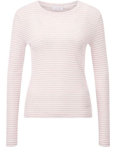 Rich & Royal T-Shirt Organic Sparkle Longsleeve Striped - Pink