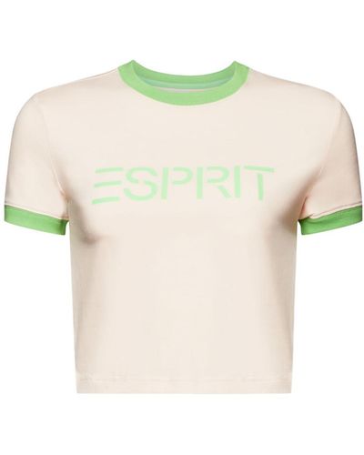 Esprit Logo-T-Shirt aus Baumwolljersey (1-tlg) - Mehrfarbig